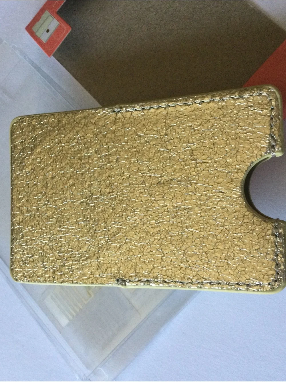 SONIX FAUX LEATHER MAGNETIC SMARTPHONE CARD CASE GOLD NWT